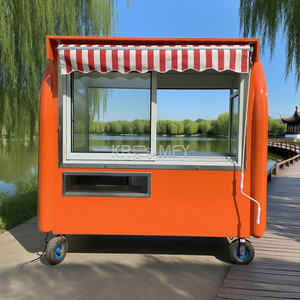 Café mobile 2025, chariot de restauration en acier inoxydable, chariot de café, remorque alimentaire à vendre - Product Image 2