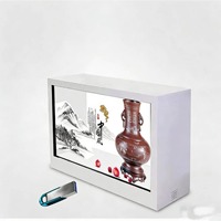Vitrine transparente blanche YINGTOUCH de 55 pouces, anti-poussière, anti-humidité, pour le rangement de trophées dans le salon, verticale, usage commercial
