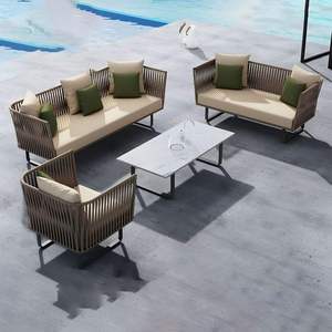Ensemble <span class=keywords><strong>de</strong></span> canapés en rotin moderne pour l'extérieur, résistant à l'eau, durable, écologique, meubles <span class=keywords><strong>de</strong></span> <span class=keywords><strong>jardin</strong></span>, meubles <span class=keywords><strong>de</strong></span> terrasse, salle à manger, <span class=keywords><strong>salon</strong></span>, directement <span class=keywords><strong>de</strong></span> l'usine - Product Image 2