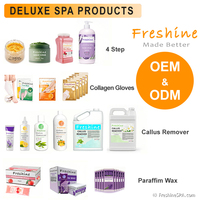 Bubble Salt Pédicure Spa Deluxe 4 en 1 Gommage au sucre Crème de massage Masque Lotion Luxe 4-step Foot Soak Bubble Pédicure Kit