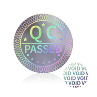 Autocollant holographique anti-contrefaçon QC Pass, autocollant inviolable VOID pour l'emballage des produits