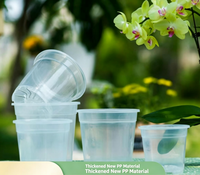 Pots de plantes en PP robustes et durables, design transparent, idéaux pour les pépinières et les jardins.
