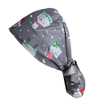 Bonnet de chirurgien personnalisé imprimé avec doublure en satin, ajustable, pour femmes, OEM ODM