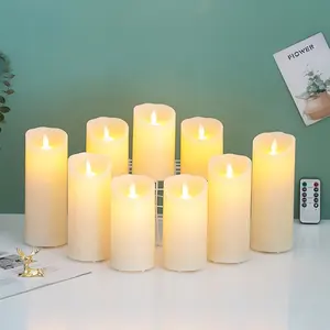 Горячая Распродажа 2022, искусственная светодиодная беспламенная блестящая свеча, желтый теплый свет, плавающая Светодиодная свеча для свадьбы, декоративные свечи
