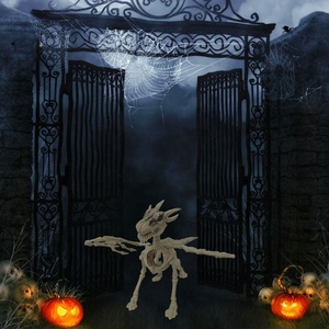 Halloween Simulation Dragon Skeleton Model Holiday Party Indoor/Yard <b>Decoration</b> Props Plastic Skeleton Crafts - Product Image 3