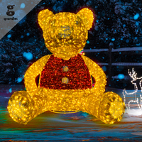 Luz LED Decorativa con Motivo de Oso de Peluche 3D Gigante IP65 para Navidad, Plaza, Parque, Centro Comercial