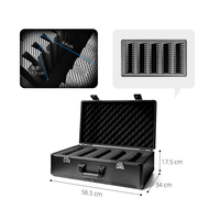 Boîte de rangement en aluminium pour cartes à 2/3/4/5 rangées, étui de transport pour cartes, boîte de rangement pour cartes de sport, étuis pour cartes gradées