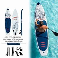 Planche à pagaie gonflable personnalisée SUP tout usage 335x84x15cm, double couche PVC EVA pour adultes débutants et avancés, utilisation pour la pagaie et le surf