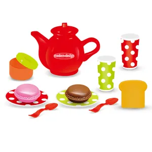 Girl kids afternoon tea role plastic pretend play toys teapot teacup macarons toy for other pretend play & preschool