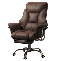 Chaise de bureau pivotante ergonomique en cuir moderne de luxe pour PDG, idéale pour atelier