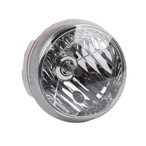Round Motorcycle halogen Headlight Head Lamp Light Clear Lens 12V 35W Bulbs Hi/Lo Beam Socket P43T for Vespa LXV125 LXV150