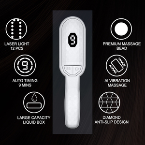 Masaje de vibración más vendido, activar el cuero cabelludo, luz roja, masajeador de cabeza de cabello anticaída, el mejor peine eléctrico para el crecimiento del cabello con láser - Product Image 3