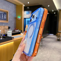 Étui de téléphone magnétique transparent en acrylique de luxe pour iPhone 18 Pro Max 17 16 15 Pro – Coque arrière transparente avec pare-chocs