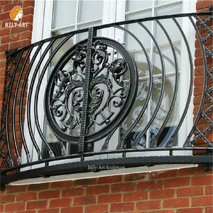 Fenêtre de terrasse en fer forgé classique européenne personnalisée <span class=keywords><strong>MILY</strong></span>, fenêtres en fer forgé pour la protection - Product Image 5