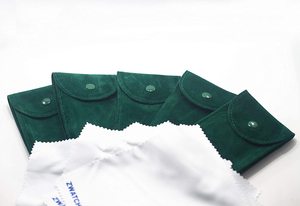 Bolsas de Compras Premium RUTH RTV002 de Microfibra Verde con Cierre de Botón y Diseño de Rejilla de Diamantes - Product Image 2