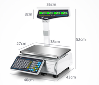 Balance électronique à codes-barres supermarché de fruits commercial Caissier à code spécial pesant la machine tout-en-un avec impression