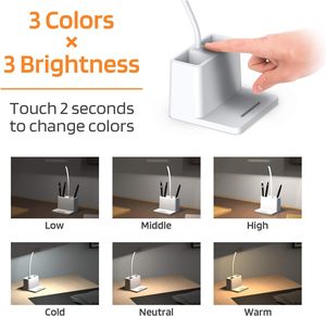 Lámpara de Lectura LED para Dormitorio, Recargable por USB, Multifuncional, para Estudiantes, de Mesa Pequeña, Cuadrada, para Estudio - Product Image 3