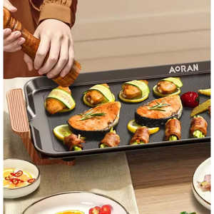 Commercial <b>Electric</b> <b>Griddle</b> Multi-Function Kebab & BBQ Grill Outdoor Smokeless 3-6 People USE Detachable Plate Gas Power Source - Product Image 3