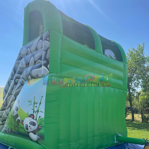 Tobogán inflable comercial de doble carril para niños, para fiestas al aire libre, con diseño de panda. - Product Image 6