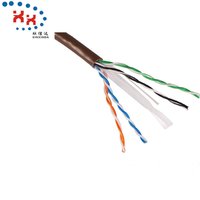 Câble Ethernet Cat 6 XXD 24AWG 7*0.18 en cuivre nu, gaine LSZH PVC, paire torsadée non blindée, certifié CE, options de longueur 1m, 5m, 305m