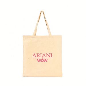 Bolsa de Compras Reutilizable Ecológica de Lona Calicó con Logotipo Personalizado, Bolsa de Supermercado Reciclada con Asa Larga - Product Image 1