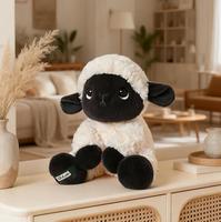 Jouets en peluche mouton noir mignon, porte-clés en peluche mouton, poupée super douce avec rembourrage en coton PP, cadeaux