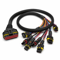 OEM Industrial Equipment Wiring Harness KET MG630 24Pin AWG20 UL1015 Waterproof IP67 for Braiding Crimping Welding Machine Parts