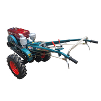 Attelage pour tracteur agricole, motoculteur diesel 20 CV pour la plantation de pommes de terre, avec rotoculteur, herse et butteur