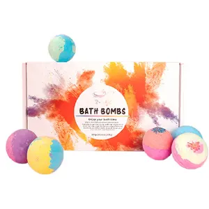 रंगीन बहु सुगंधित खुशबू सूखी त्वचा moisturize स्पा बाट गेंद 14pcs नमक स्नान बम सेट