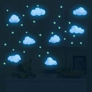 Decorazione Baby Room nuvola autoadesiva con stella incandescente adesivo da parete - Product Image 3