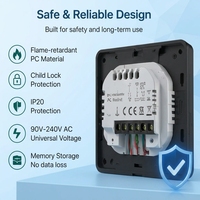 Nuevo Termostato Inteligente WiFi de Diseño Moderno, Controlador de Temperatura Montado en la Pared, Control Remoto por Aplicación para Uso Doméstico, Ahorro de Energía
