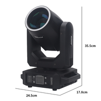 Luz Móvil Profesional de 200W LED con Haz de Luz y Prisma Arcoíris, Iluminación de Escenario Ultra Brillante para Conciertos, DJ y Eventos