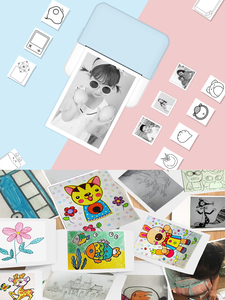 Yuniq kỹ thuật số trẻ em Máy ảnh không dây BT WIFI inkless sinh nhật Giáng sinh Quà Tặng Mini Pocket máy in nhãn nhiệt cầm tay máy in X6 - Product Image 6