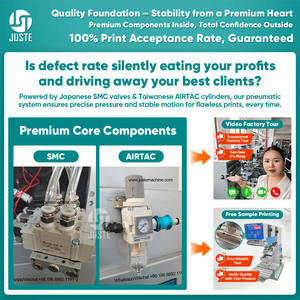 Máquina de impresión por almohadilla de escritorio de 1 color Impresora de almohadilla de línea de modelo de flujo transversal único con eje de soporte de anillo de cerámica de materiales PLC - Product Image 3