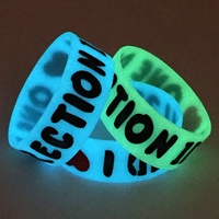 Bracelet en silicone promotionnel Bracelet phosphorescent dans le noir I Love One Direction Response Sport Bracelet en caoutchouc de silicone