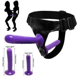 High Quality ultra elastic harness strap Double Removable Strap On Dildo Double For Woman Couples