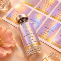 Étiquettes personnalisées pour flacons de 3 ml, 5 ml, 10 ml, 20 ml, 30 ml, étiquettes adhésives en vinyle imperméables pour peptides, étiquettes pour cosmétiques