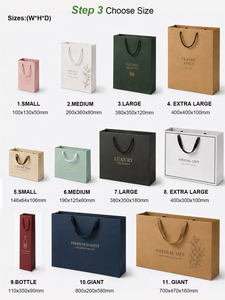 Sacs en papier imprimés pour magasins de vêtements personnalisés avec votre propre logo Sacs en papier à provisions en <span class=keywords><strong>carton</strong></span> pour petites entreprises - Product Image 5
