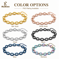 OEM ODM Collier, Bracelet et Chaîne de Cheville en Acier Inoxydable 304, Chaîne à Maillons Grains de Café Tendance pour Femme, Plaqué PVD Personnalisé, Vente en Gros de Bijoux