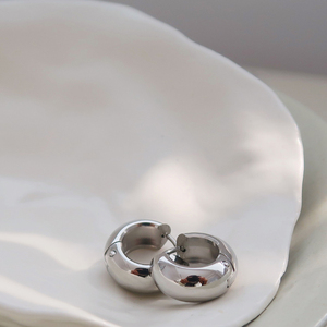 <strong>Chunky</strong> Small Hoop Earrings Stainless Steel Fashion Jewelry 18K Gold Plated Waterproof Tarnish Free <strong>Jewellery</strong> for Women Brinco - Product Image 6