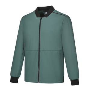 Jaket Bomber Kasual Pria Kerah Tegak Lengan Panjang Jaket Varsity untuk Olahraga Kerja Tipis Gaya Formal Berlapis - Product Image 1