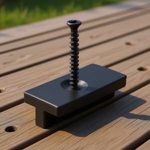 Fixations pour terrasses composites, entretoises de 0,22 pouce, vis métalliques noires, fixations universelles dissimulées, à entraînement étoilé, pour usage extérieur - Product Image 2