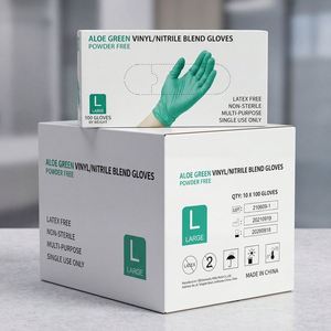 Gants jetables en vinyle synthétique noir de qualité alimentaire, mélange de nitrile, avec logo personnalisé, pour la cuisine, le nettoyage, le tatouage et le travail domestique - Product Image 2