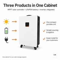 Système de stockage solaire LiFePO4 5 kWh, batterie de stockage d'énergie tout-en-un 3,5 kW avec onduleur MPPT, alimentation de secours domestique, CE CQC