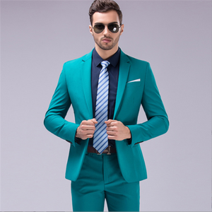 Custom Slim Fit Novio Boda Negocios Formal Caballero 2 Piezas Blazer Diseños para Set Hombres Trajes - Product Image 3