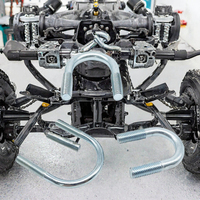 XH Boulon en U en acier au carbone zingué, conception à courbure ronde, pour fixation de tuyaux, fixation de véhicules, fixation de pipelines de construction, quincaillerie