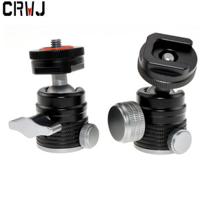Support de fixation rapide en alliage d'aluminium Crwj Mini Ball Head Cold Shoe pour trépied photo - Product Image 1