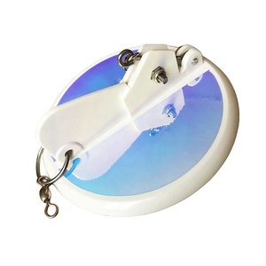 4,2 "5" Negro verde círculo forma plástico <span class=keywords><strong>Dipsy</strong></span> pesca buzo tablero curricán señuelo controlador de profundidad - Product Image 1