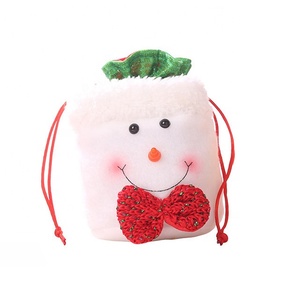 Forniture per <span class=keywords><strong>decorazioni</strong></span> natalizie borsa per mele tascabile con cordino in lino borsa per caramelle borsa regalo per bambini - Product Image 6