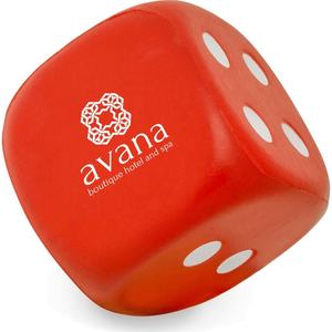 Logo personnalisé en forme de dé PU anti-stress Jouet anti-stress balle anti-stress - Product Image 1